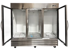 NSF 81" Commercial 3 Glass Door Merchandiser 72 Cu. Ft. New