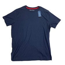 Nautica Mens Crewneck Short Sleeve Pajama T-Shirt Navy Blue M