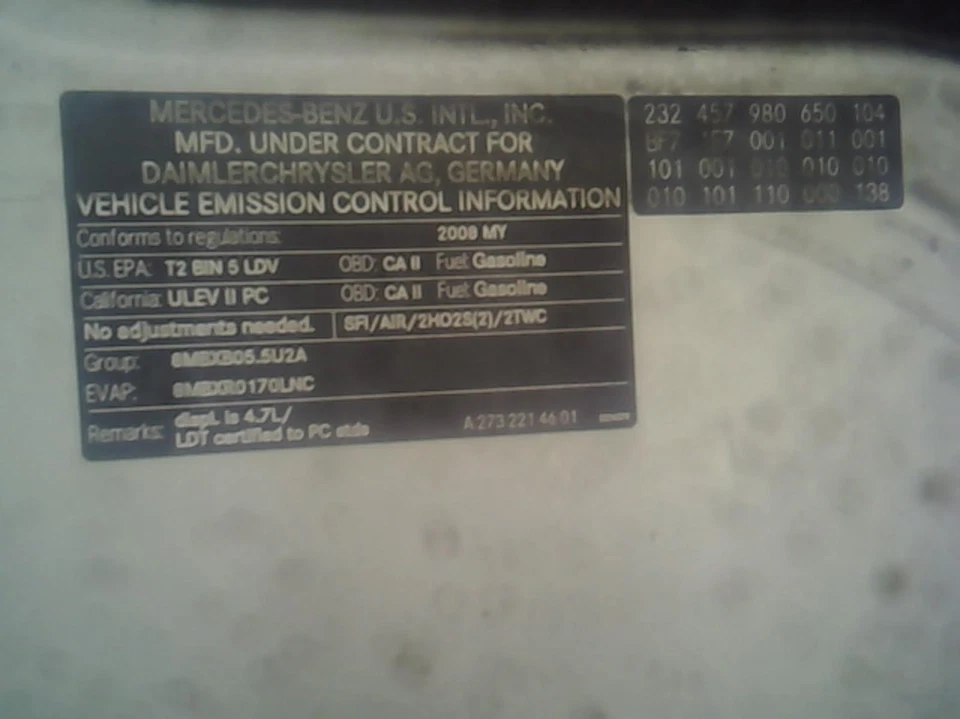 2008 Mercedes-Benz GL-Class Steering Wheel Air Bag OEM White 167k Miles - Изображение 3 из 4