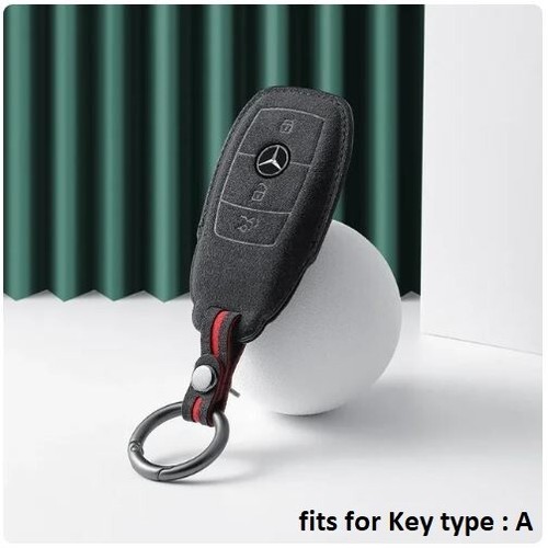 Leather Key Case Cover Protective Case For Mercedes A C E S G Class GLC CLE CLA - Foto 3 di 7