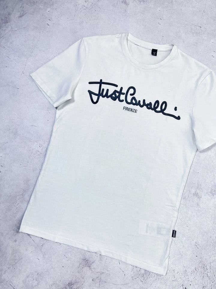 Camiseta Just Cavalli Logo Firenze Color Blanco Talla Extra Pequeña - Pequeña Foto 2 de 4