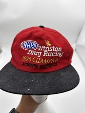 Vintage 1996 Winston Drag Racing Baseball Cap Red One Size Adjustable