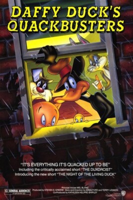 DAFFY DUCK'S QUACKBUSTERS ORIGINAL ROLLED MOVIE POSTER 27x40 1988 MEL BLANC