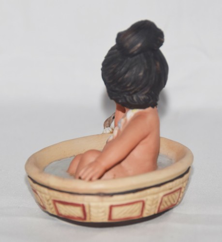 Figura Gregory Perillo Sagebrush Niños Nativos América 1985 Sombras Vagas Niña Bañera - Imagen 3 de 4