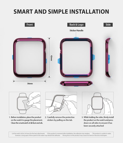 For Apple Watch Series 3 / 2 / 1 Case (38mm, 42mm) | Ringke Bezel Styling Cover - Picture 196 of 228