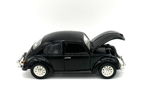 ☑️ Pull-Back / Wind-Up 1967 Diecast Volkswagen VW Beetle Black - Picture 5 of 7