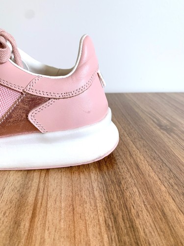 ROLLIE Weekender pink lace up leather metallic lace up sneakers sz 38 - Picture 7 of 13