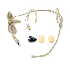 Beige Headset Microphone for Sennheiser Bodypack Transmitters with 3.5mm TRS