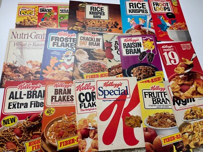 1985 Kellogg's Cereal Box Flyers w/ Coupons 15 different