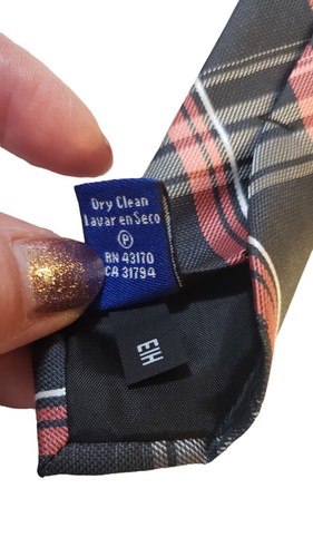 NWOT Apt. 9 Mens NeckTie With Tie Clip Black Red Plaid Men Necktie Business - Picture 9 of 12
