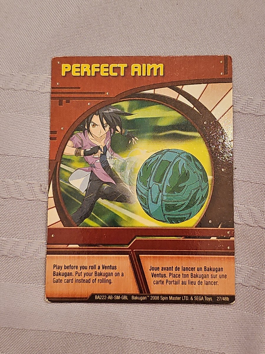 Bakugan Series 3 - 27/48B Red Ability Card - Perfect Aim | eBay
