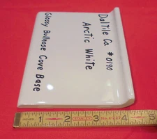 1 pc. Daltile *Arctic White* Bullnose Top; base/cove Ceramic Tile: 4-1/4" X 6"