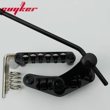 Guyker Tune-O-Matic Roller Saddle Guitar Bridge+Stop Bar Tailpiece Tremolo Black