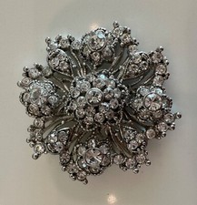 NEW  Erica Koesler  Bridal Brooch PIN  Silver  Rhinestones  Mother Bride