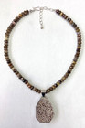 HSN Jay King Sterling Silver Petrified Wood Pendant with 18" Bead Necklace — photo 3