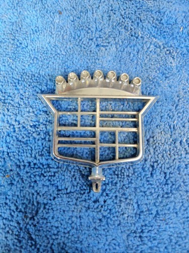 1970s Cadillac Deville El Dorado Coupe Skeleton Hood Ornament Crest Emblem