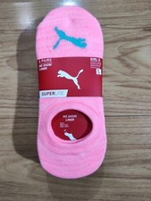 Puma No Show Liner Girls Shoe Size 4-9.5 Sock Size 9-11