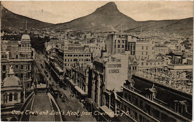 PC AFRIKA, SÜDAFRIKA, KAPSTADT, LÖWENKOPF, Vintage Postkarte (b53885)