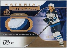 2020-21 SP Game Used Distinctions Materials Patch KYLE CONNOR #DM-KC #20/25 Jets