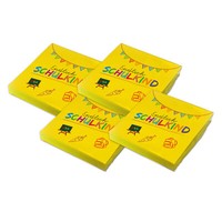 Itenga 80X Serviette Zum Schulanfang Einschulung Endlich Schulkind 30X30Cm Gelb