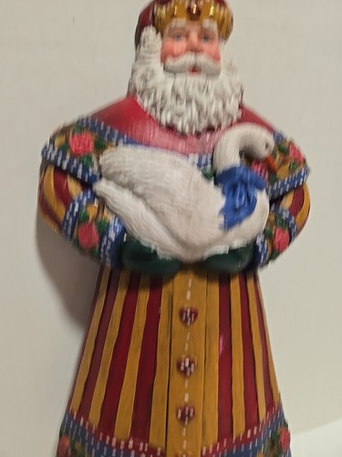 Cynthia Madrid 2002 Folkart Santa 3D Wall Hanging Chalk Old World Hanging Santa - Picture 2 of 9
