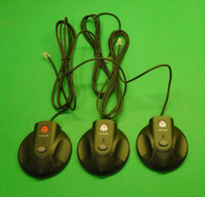 Lot of 3 GENUINE Polycom SoundStation 2 Extension Microphones 2200-16155-001