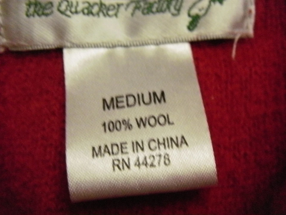 Quacker Factory Cardigan Sweater Women M Red Wool Full Zip Collared Embellished - Image 3 of 4