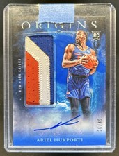 2024-25 Panini Origins Ariel Hukporti Rookie Auto RC Patch Blue #/49