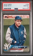 2018 Babe Ruth Topps Legend Variation #700 PSA 10 Gem Mint