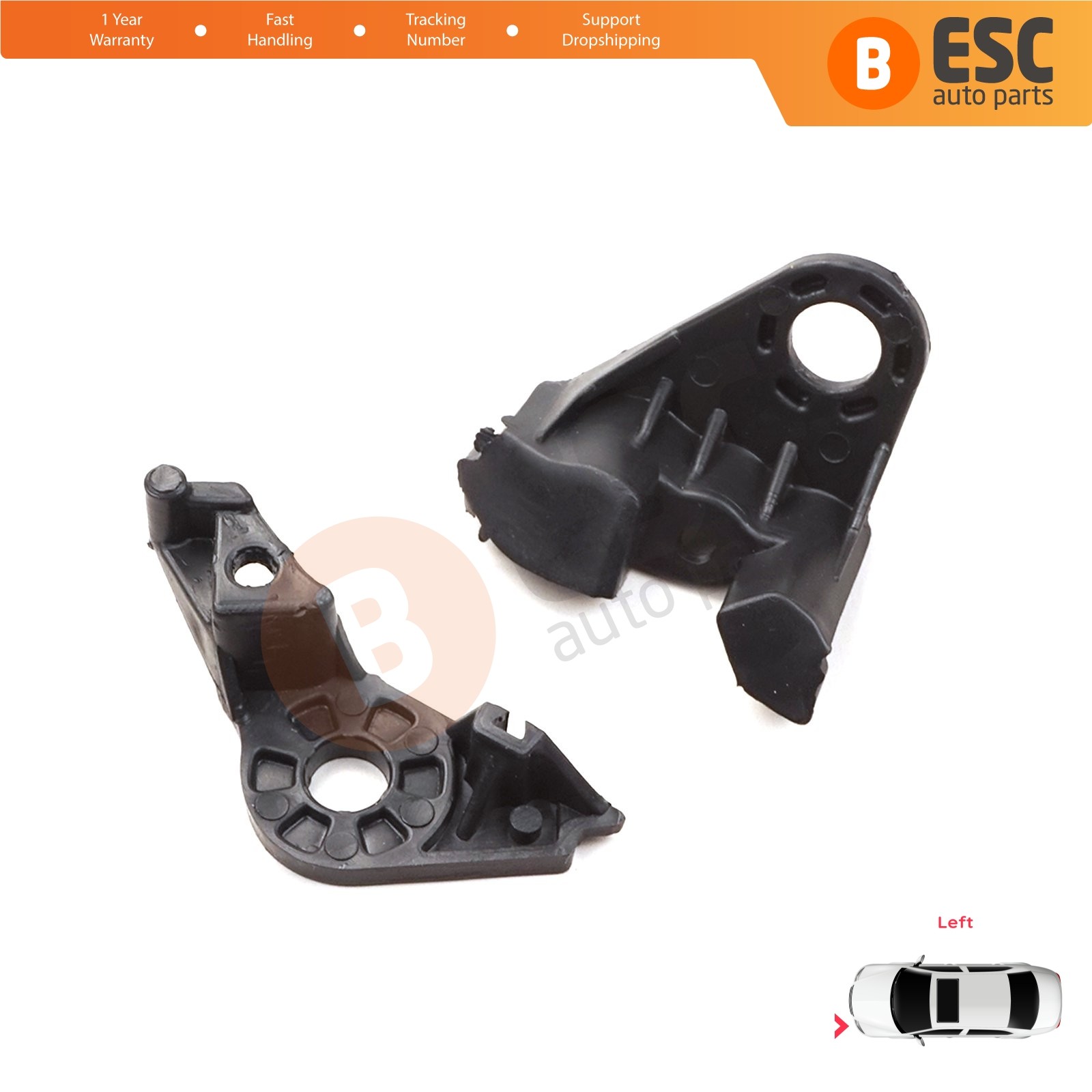 Left Headlight Mount Bracket Clips Kit for Citroen C4 MK1 Coupe 2004-10 621283
