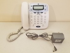 GE Landline Corded Phone Model 27958GE1-B Off White Desk or Wall Speakerphone