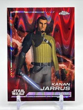 2024 Topps Chrome Star Wars KANAN JARRUS 124 Red RayWave Refractor SP