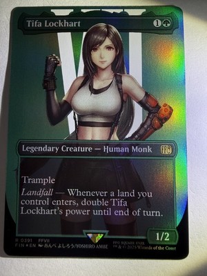 MTG Tifa Lockhart (Borderless Foil) Final Fantasy 0391 FFVII FF7 NM