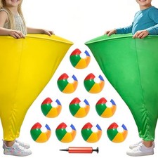 Granny Pants Yard Game, Outdoor Game with Bouncy Ball and Air Pump, Team 2PCS