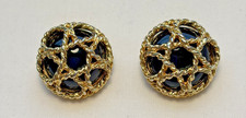 Vintage PAOLO GUCCI Clip On EARRINGS Gold Ton...