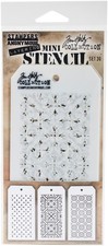 Tim Holtz Mini Layered Stencil Set 3/Pkg-Set 30