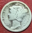 1928-S 10C Mercury Dime. Free Shipping