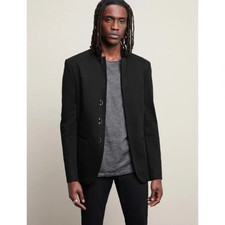  1298 John Varvatos Collection Textured Hook and Bar Blazer Jacket EU54 US44