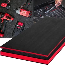 ONREVA Tool Box Foam 2Pack 1pc 48x24x2in & 1pc 48x24x1in, Foam Inserts for Ca...