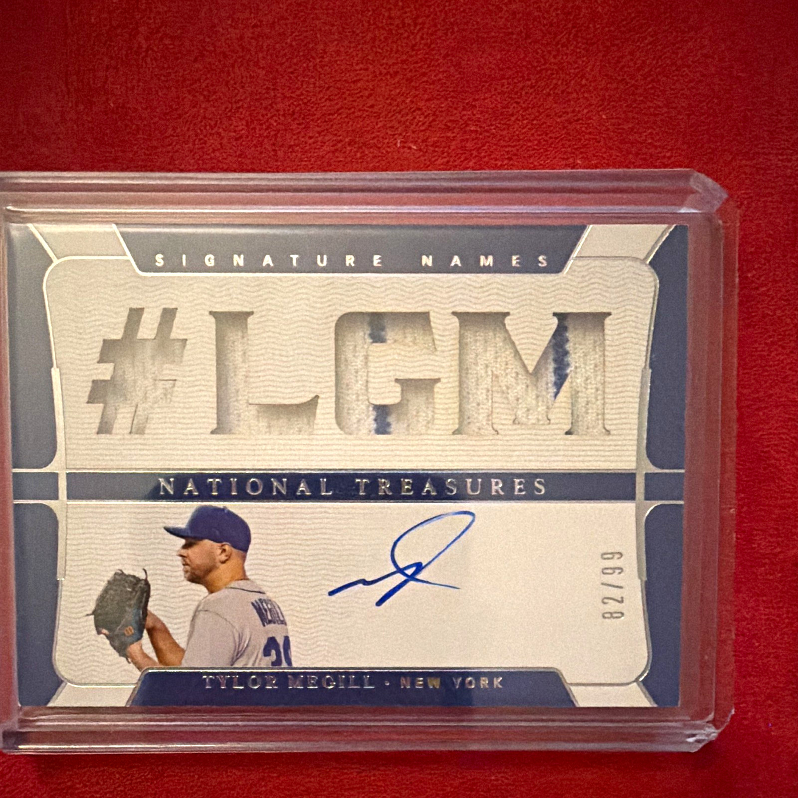 Panini 2022 National Treasures Signature Names Tylor Megill Auto SN-TM /99