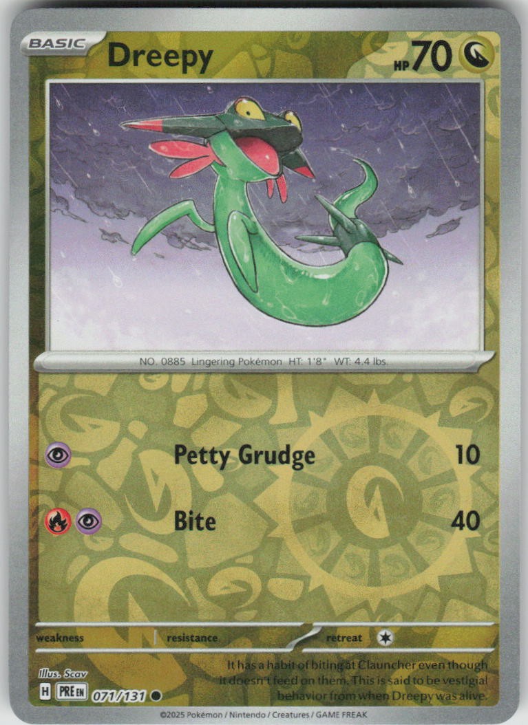 Pokemon Dreepy Common SV: Prismatic Evolutions 071/131 NM