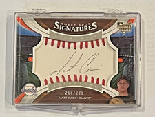 2006 UD Sweet Spot Signatures Giants MATT CAIN AUTOGRAPH #102 Serial # 266/275