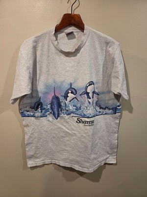 Shamu Sea World Vintage 80s AOP Shirt XL Oneita Tag Single Stitch VTG Free Willy