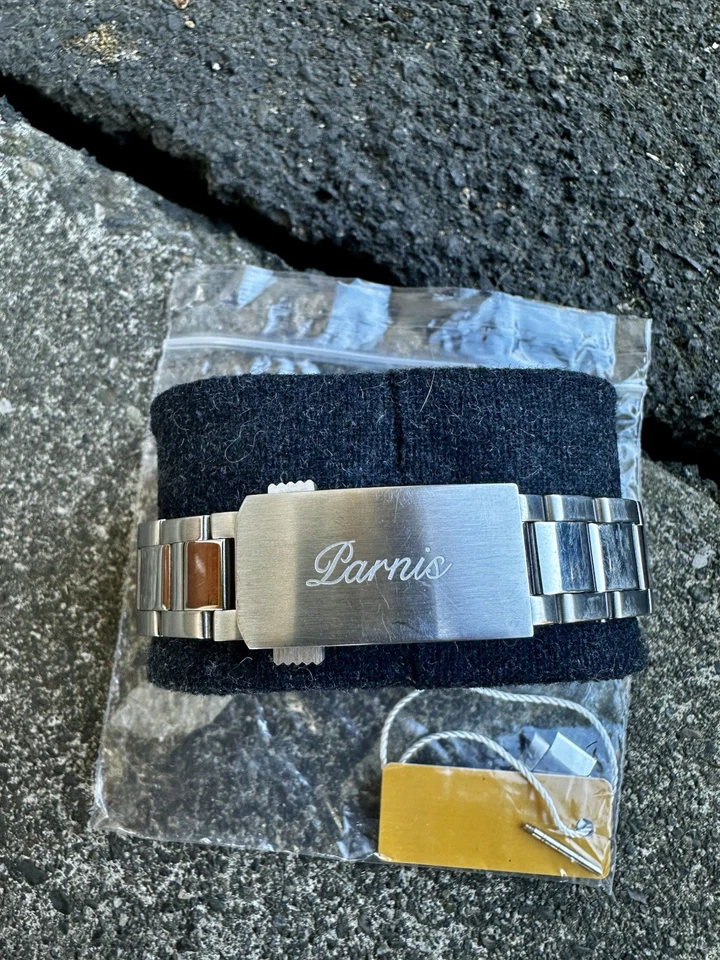 39mm Parnis Blue Dial Sapphire Glass Quartz Movement Men's Chronograph Watch - Image 2 of 4