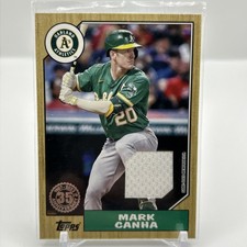 2022 Topps Series 1 - 1987 Topps Baseball Relics Mark Canha #87R-MCA (MEM)
