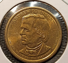 Andrew Johnson Presidential $1 Coin Uncertified Ungraded United States