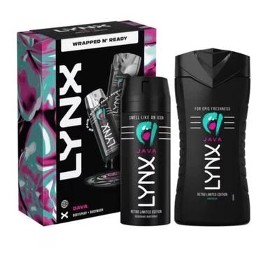 Lynx Java Duo Gift Set, Body Wash & Deodorant Body Spray for his daily routine