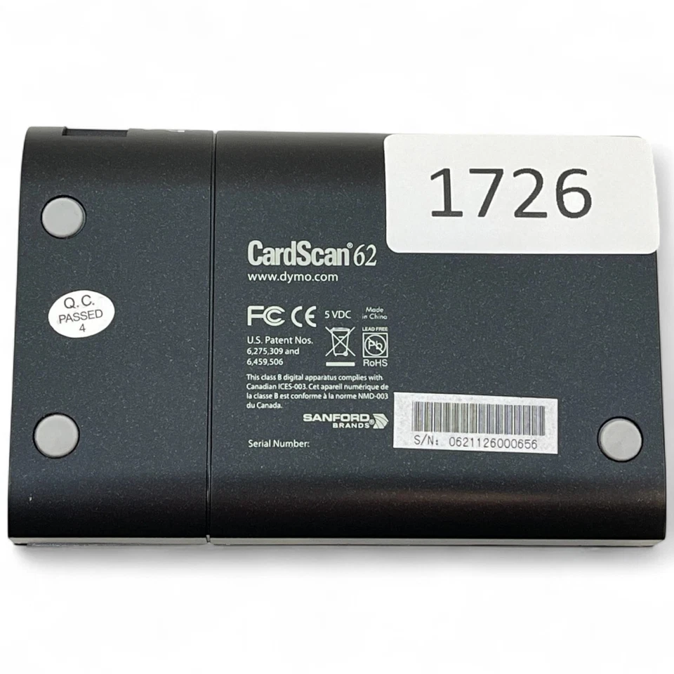 DYMO CardScan 62 Personal Business Card Scanner - Used - Image 4 of 4