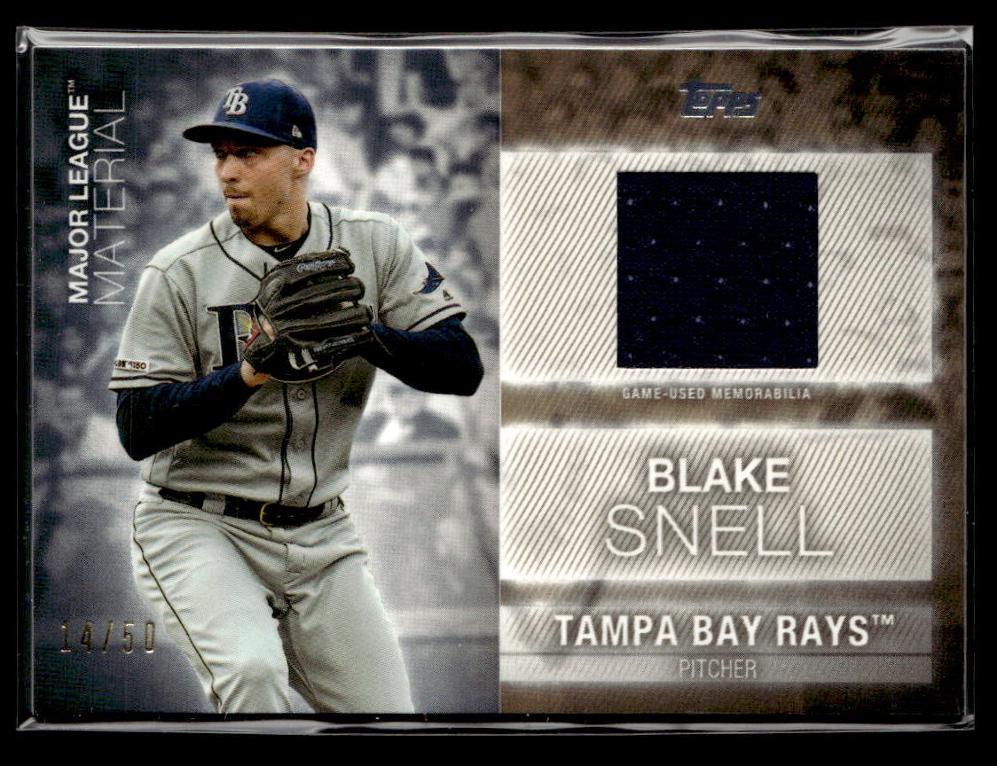 2020 Topps #MLM-BS Blake Snell jersey card Tampa Bay Rays