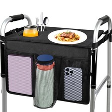Walker Tray for Folding Walker, Tray for Walker for Seniors with Cup Holder,